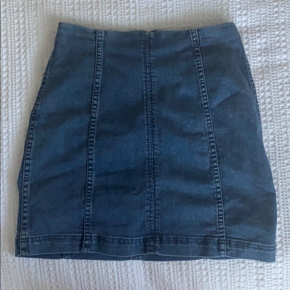 Free people modern femme denim mini skirt - Picture 4 of 7